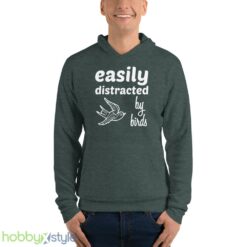 Easily Distracted By Birds Shirt - Unisex Fleece Pullover Hoodie-1