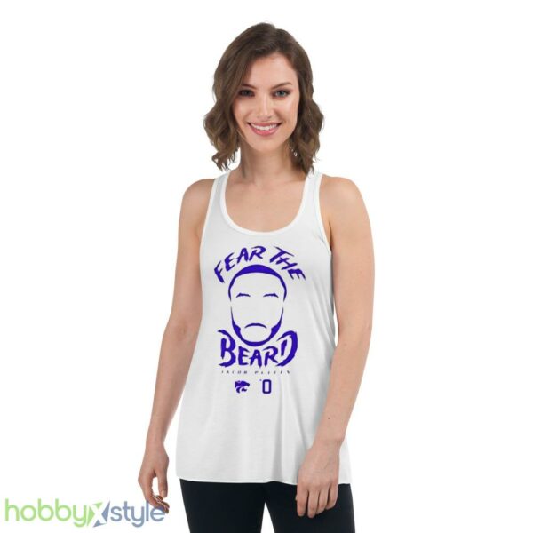 fear the beard Jacob Pullen Kansas State Wildcats shirt - Women's Flowy Racerback Tank