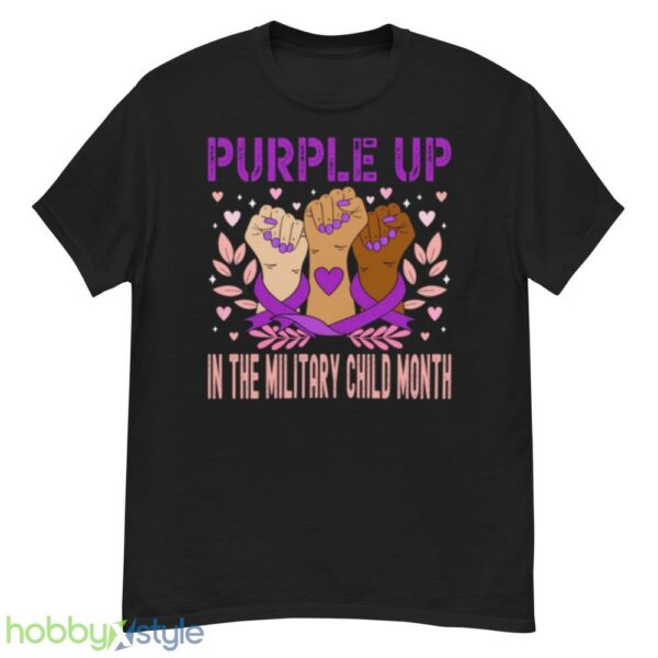 Heart Purple Up For Military Kids Military Children Army Kids shirt - G500 Men’s Classic T-Shirt