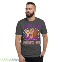 Heart Purple Up For Military Kids Military Children Army Kids shirt - Short Sleeve T-Shirt-1