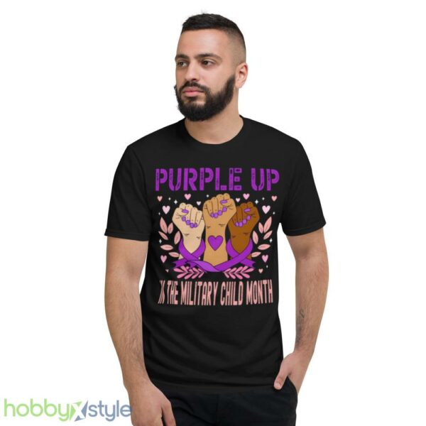 Heart Purple Up For Military Kids Military Children Army Kids shirt - Short Sleeve T-Shirt