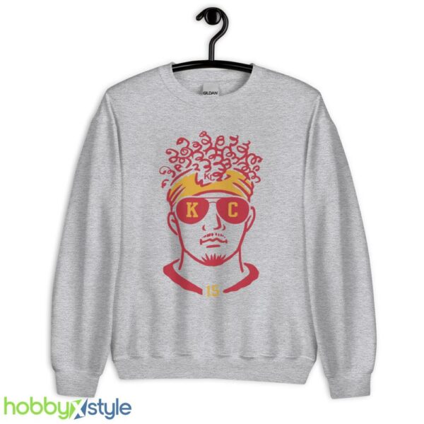 KC chiefs football shirt kansas city football funny mahomes KC number 15 tee - Unisex Heavy Blend Crewneck Sweatshirt