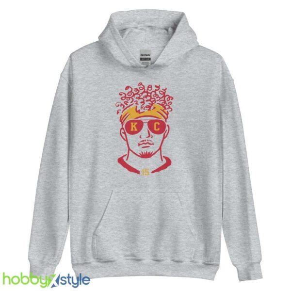 KC chiefs football shirt kansas city football funny mahomes KC number 15 tee - Unisex Heavy Blend Hooded Sweatshirt