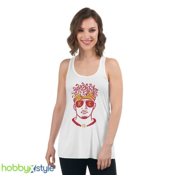KC chiefs football shirt kansas city football funny mahomes KC number 15 tee - Women's Flowy Racerback Tank