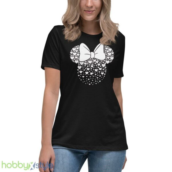 Mickey Minnie Heart Shirt, Minnie Hearts, Minnie Mouse Shirt, Disney Shirt - Women's Relaxed Short Sleeve Jersey Tee