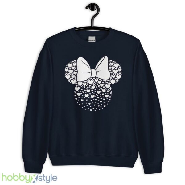 Mickey Minnie Heart Shirt, Minnie Hearts, Minnie Mouse Shirt, Disney Shirt - Unisex Crewneck Sweatshirt-1
