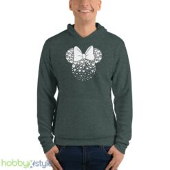Mickey Minnie Heart Shirt, Minnie Hearts, Minnie Mouse Shirt, Disney Shirt - Unisex Fleece Pullover Hoodie-1