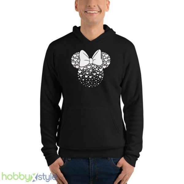 Mickey Minnie Heart Shirt, Minnie Hearts, Minnie Mouse Shirt, Disney Shirt - Unisex Fleece Pullover Hoodie