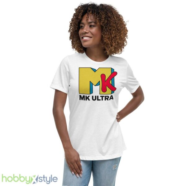 MK Ultra shirt M yellow K red ultra unisex shirt - Women's Relaxed Short Sleeve Jersey Tee