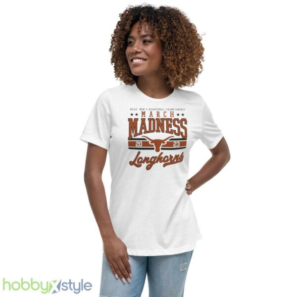 Ncaa Mens Basketball Championship March Madness 2023 Longhorns Shirt - Women's Relaxed Short Sleeve Jersey Tee