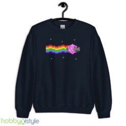 Nyan d20 cat Shirt, dungeons and cats, dnd tshirt - Unisex Crewneck Sweatshirt-1