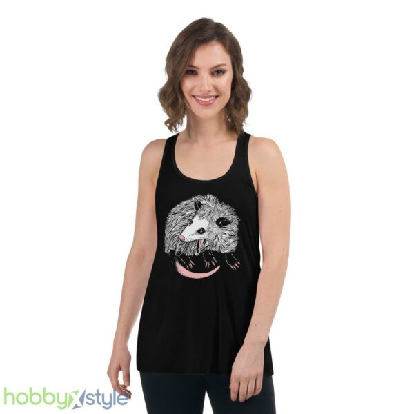 Opossum Shirt, Opossum Tarot Card Sweatshirt, Cute Opossum Tee - Women's Flowy Racerback Tank