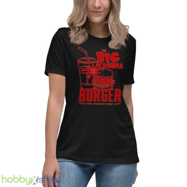 Pulp Fiction 2 directed by Quentin Tarantino Samuel L Jackson Jules Winnfield John Travolta Vincent Vega the Big Kahuna Burger mens t shirt - Women's Relaxed Short Sleeve Jersey Tee