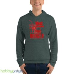 Pulp Fiction 2 directed by Quentin Tarantino Samuel L Jackson Jules Winnfield John Travolta Vincent Vega the Big Kahuna Burger mens t shirt - Unisex Fleece Pullover Hoodie-1