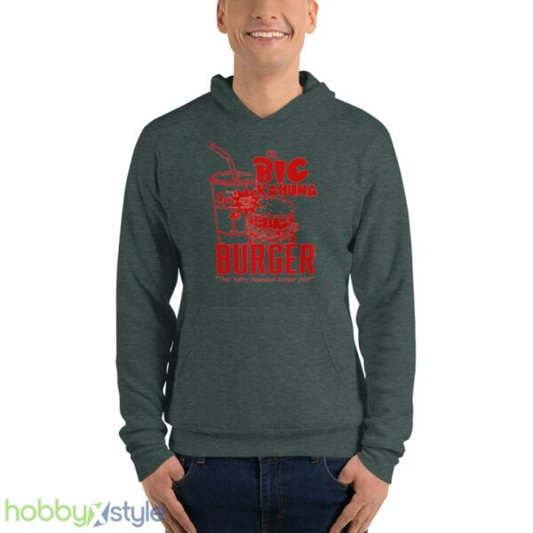 Pulp Fiction 2 directed by Quentin Tarantino Samuel L Jackson Jules Winnfield John Travolta Vincent Vega the Big Kahuna Burger mens t shirt - Unisex Fleece Pullover Hoodie-1