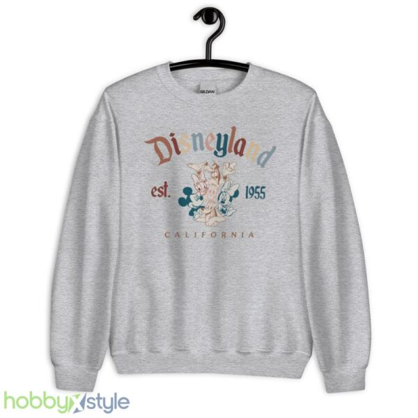 Retro Mickey And Friends Disneyland Est 1955 Sweatshirt, Family Vacation Shirt - Unisex Heavy Blend Crewneck Sweatshirt