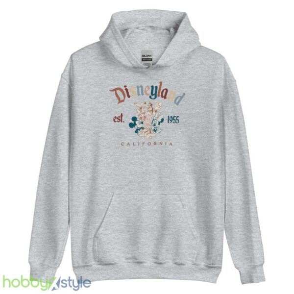 Retro Mickey And Friends Disneyland Est 1955 Sweatshirt, Family Vacation Shirt - Unisex Heavy Blend Hooded Sweatshirt