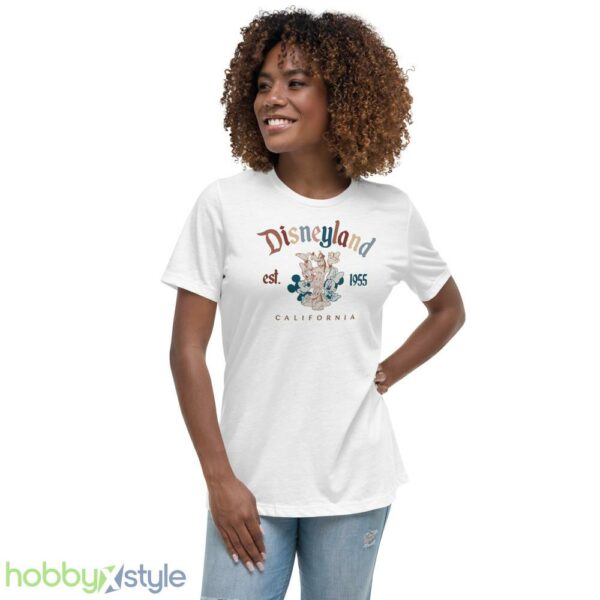 Retro Mickey And Friends Disneyland Est 1955 Sweatshirt, Family Vacation Shirt - Women's Relaxed Short Sleeve Jersey Tee