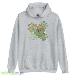 Retro St Patty's Day Comfort Colors Shirt, Shamrock clover shirt - Unisex Heavy Blend Hooded Sweatshirt
