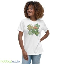 Retro St Patty's Day Comfort Colors Shirt, Shamrock clover shirt - Women's Relaxed Short Sleeve Jersey Tee