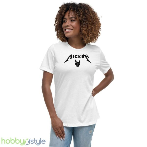 Rocker Mickey Shirt, Travel Shirt, Metal Rock Mickey Shirt - Women's Relaxed Short Sleeve Jersey Tee