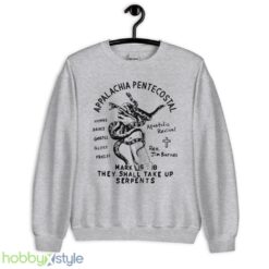 Snake Handling Church T Shirt Cool Snake Shirt Weird Shirts Occult - Unisex Heavy Blend Crewneck Sweatshirt