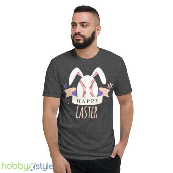 Sport Bunny Baseball Easter Day Egg Rabbit Baseball Ears Funny shirt - Short Sleeve T-Shirt-1