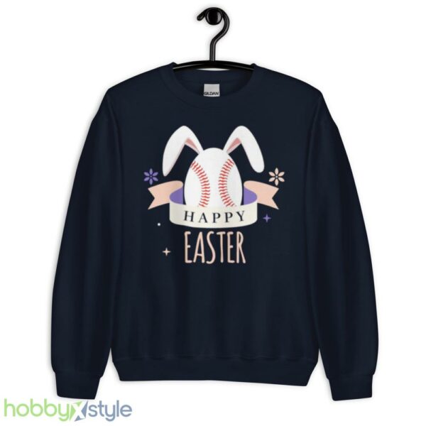 Sport Bunny Baseball Easter Day Egg Rabbit Baseball Ears Funny shirt - Unisex Crewneck Sweatshirt-1