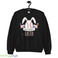 Sport Bunny Baseball Easter Day Egg Rabbit Baseball Ears Funny shirt - Unisex Crewneck Sweatshirt