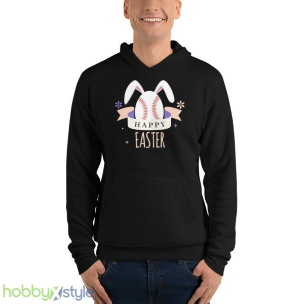 Sport Bunny Baseball Easter Day Egg Rabbit Baseball Ears Funny shirt - Unisex Fleece Pullover Hoodie