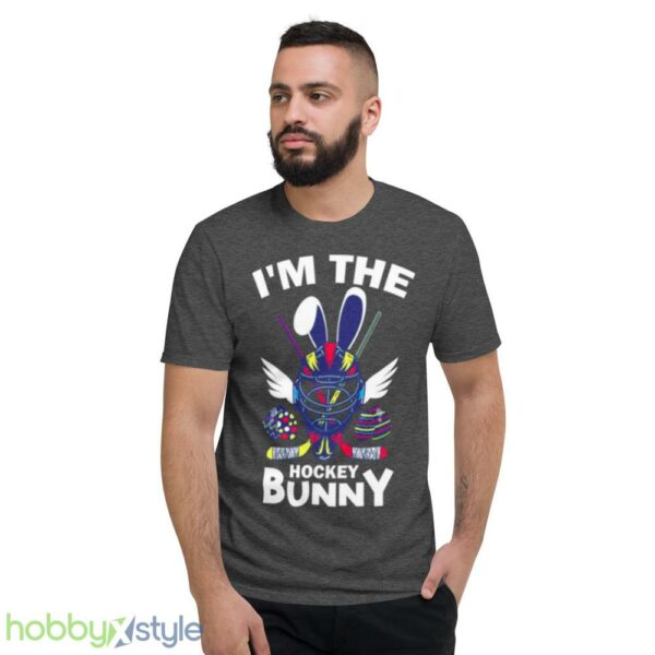 Sports Easter Im The Hocky Bunny Funny Easter Gift Ice Hockey shirt - Short Sleeve T-Shirt-1