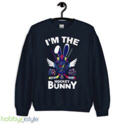 Sports Easter Im The Hocky Bunny Funny Easter Gift Ice Hockey shirt - Unisex Crewneck Sweatshirt-1