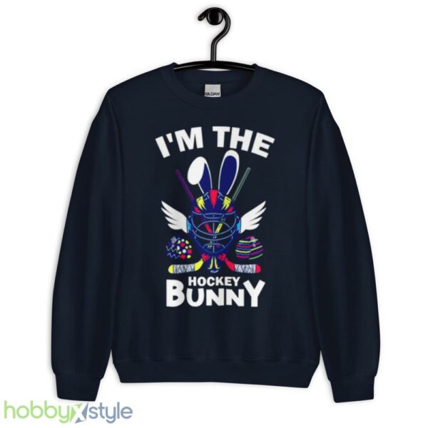Sports Easter Im The Hocky Bunny Funny Easter Gift Ice Hockey shirt - Unisex Crewneck Sweatshirt-1