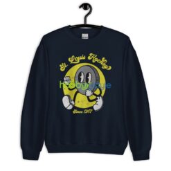 st. louis hockey shirt, cartoon character hockey puck since 1967 saint louis hockey - Unisex Crewneck Sweatshirt-1