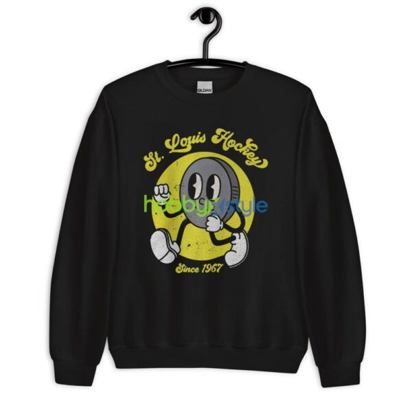 st. louis hockey shirt, cartoon character hockey puck since 1967 saint louis hockey - Unisex Crewneck Sweatshirt