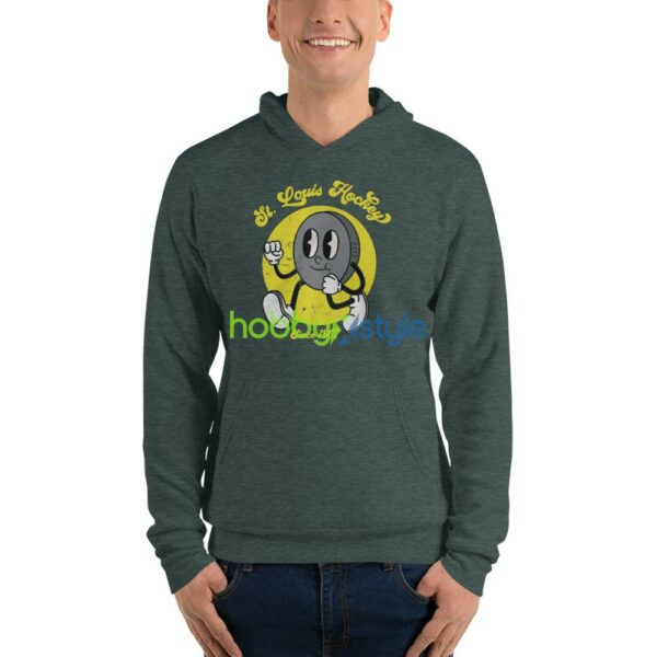 st. louis hockey shirt, cartoon character hockey puck since 1967 saint louis hockey - Unisex Fleece Pullover Hoodie-1
