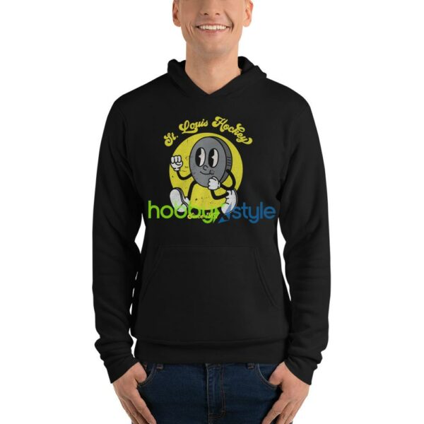 st. louis hockey shirt, cartoon character hockey puck since 1967 saint louis hockey - Unisex Fleece Pullover Hoodie