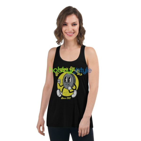 st. louis hockey shirt, cartoon character hockey puck since 1967 saint louis hockey - Women's Flowy Racerback Tank
