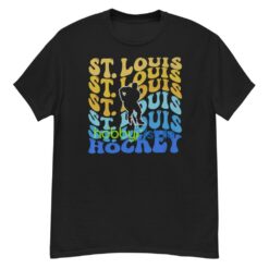 st. louis hockey shirt, retro wavy text st. louis hockey unisex adult DARK tshirt - G500 Men’s Classic T-Shirt