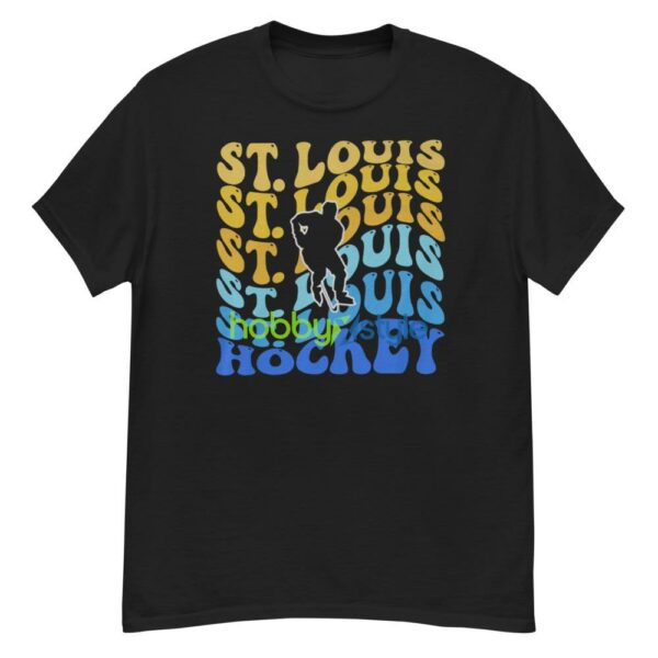 st. louis hockey shirt, retro wavy text st. louis hockey unisex adult DARK tshirt - G500 Men’s Classic T-Shirt