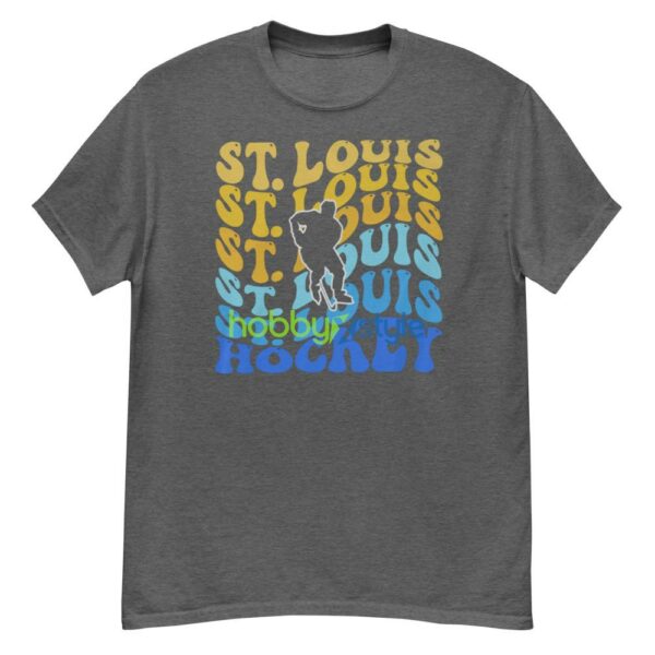 st. louis hockey shirt, retro wavy text st. louis hockey unisex adult DARK tshirt - G500 Men’s Classic T-Shirt-1