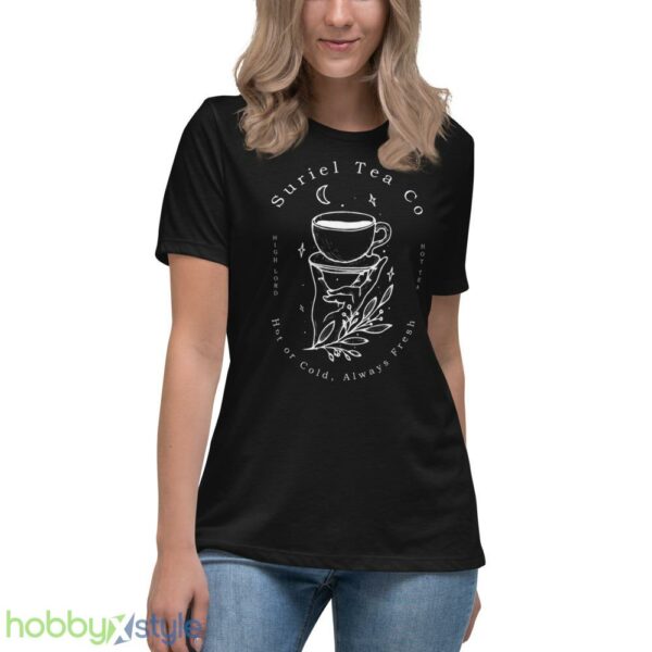 suriel tea co hot or cold always fresh t shirt - Women's Relaxed Short Sleeve Jersey Tee