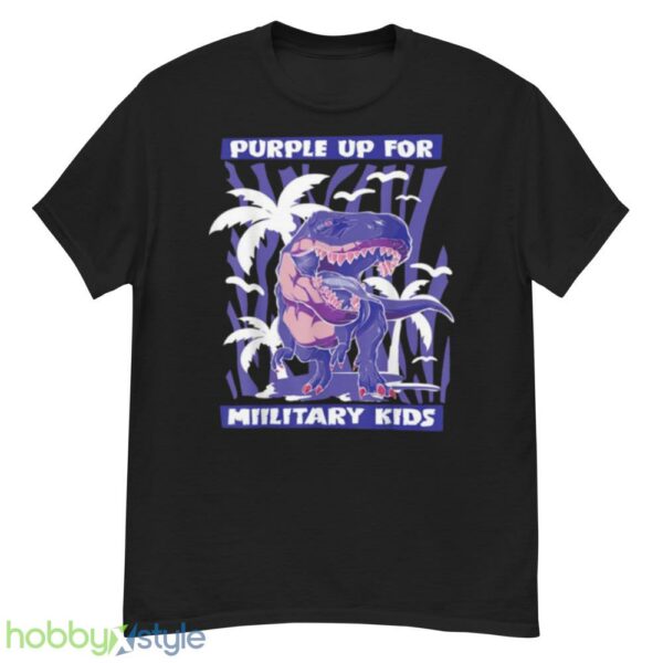 T REX Purple Up For Military Kids Purple Month Military Children shirt - G500 Men’s Classic T-Shirt
