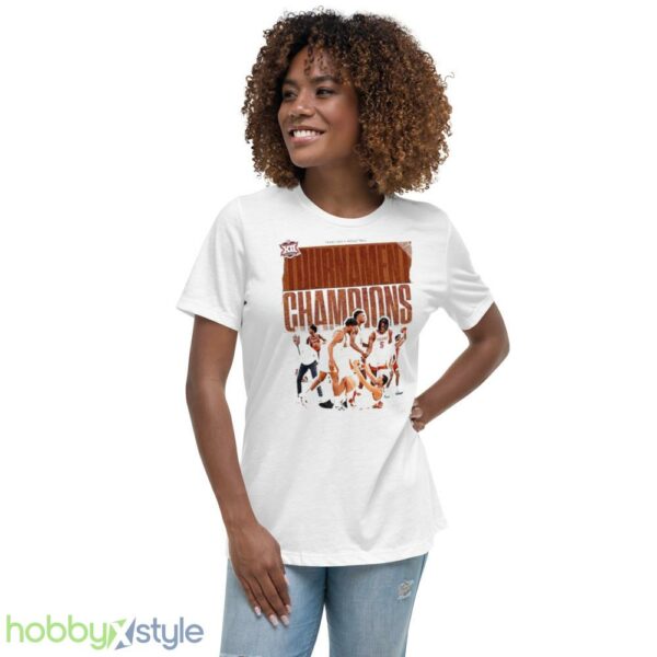 Texas Longhorns Mens Basketball Are 2023 Big 12 Tournament Champions Shirt - Women's Relaxed Short Sleeve Jersey Tee