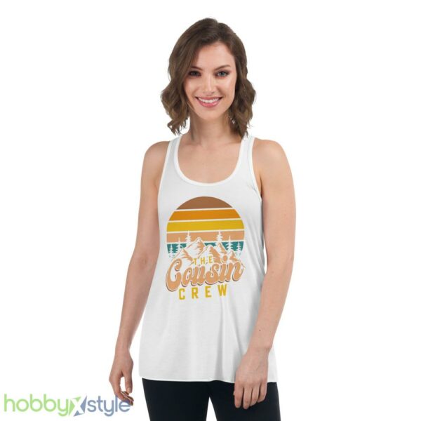 Vintage The Cousin Crew TShirt, Camping Adventure T-Shirts for Cousin - Women's Flowy Racerback Tank