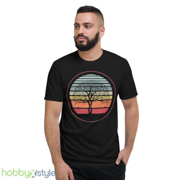 Yoga And Meditation Design And Dna Tree Of Life Vintage T-Shirt - Short Sleeve T-Shirt