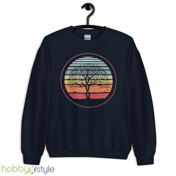 Yoga And Meditation Design And Dna Tree Of Life Vintage T-Shirt - Unisex Crewneck Sweatshirt-1