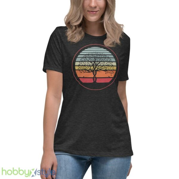Yoga And Meditation Design And Dna Tree Of Life Vintage T-Shirt - Women's Relaxed Short Sleeve Jersey Tee-1