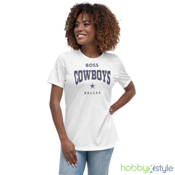2023 Dallas Cowboys BOSS NFL Huddle Graphics T-Shirts - 6400 Women's Relaxed Short Sleeve Jersey Tee