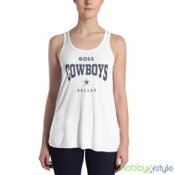 2023 Dallas Cowboys BOSS NFL Huddle Graphics T-Shirts - 8800 Women's Flowy Racerback Tank